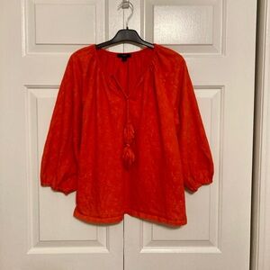 J. Crew Orange Blouse Elegant Vibrant Top